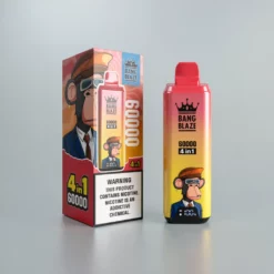 Bang Blaze 60K henkäystä 4 in 1 ladattava 40ml LED-näyttö